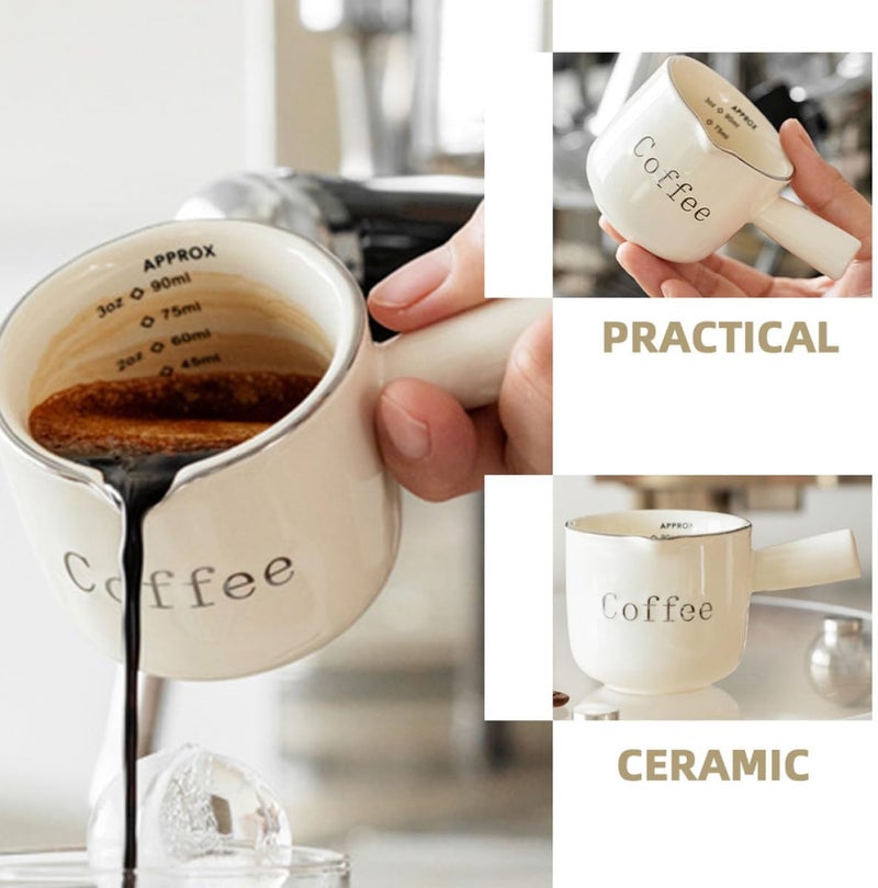 BESPORTBLE Ceramic Coffee Creamer Pitcher with Handle 150ml Small Measuring Milk Jug for Home Kitchen Coffee Bar Supplies - Image 3