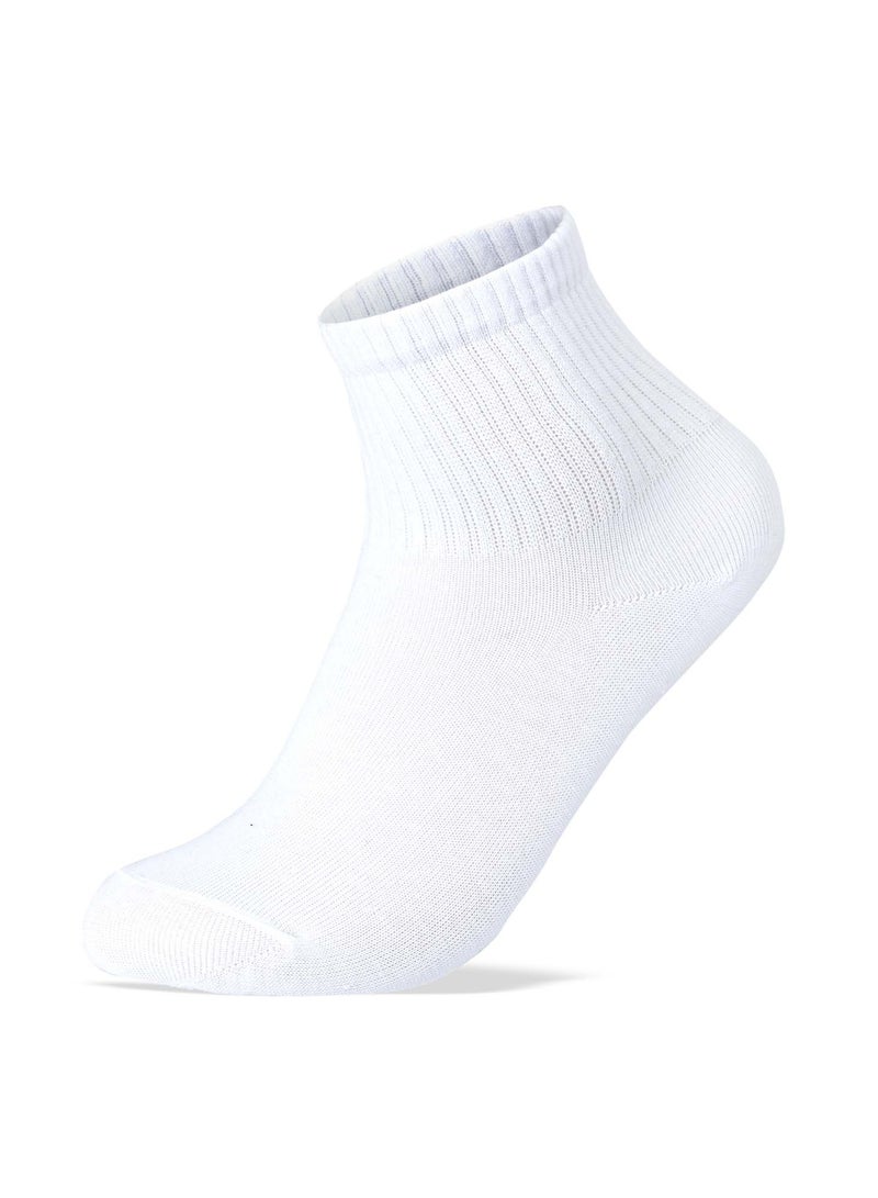 SAM SOCKS Kids Set of 3 Half Long School Plain Socks White size 26-29 EU - Image 2