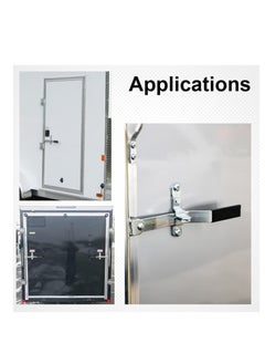 SYOSI Cargo Trailer Door Latch Hasp Keeper, for Ramp Padlock, Race Bar Lock Handle Enclosed Car Hauler, Enclosed Trailer Door Latch (Industrial Grade Steel, Comes with Screws and Waterproof Nuts)  - Image 4