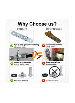 SYOSI Cargo Trailer Door Latch Hasp Keeper, for Ramp Padlock, Race Bar Lock Handle Enclosed Car Hauler, Enclosed Trailer Door Latch (Industrial Grade Steel, Comes with Screws and Waterproof Nuts)  - Image 5