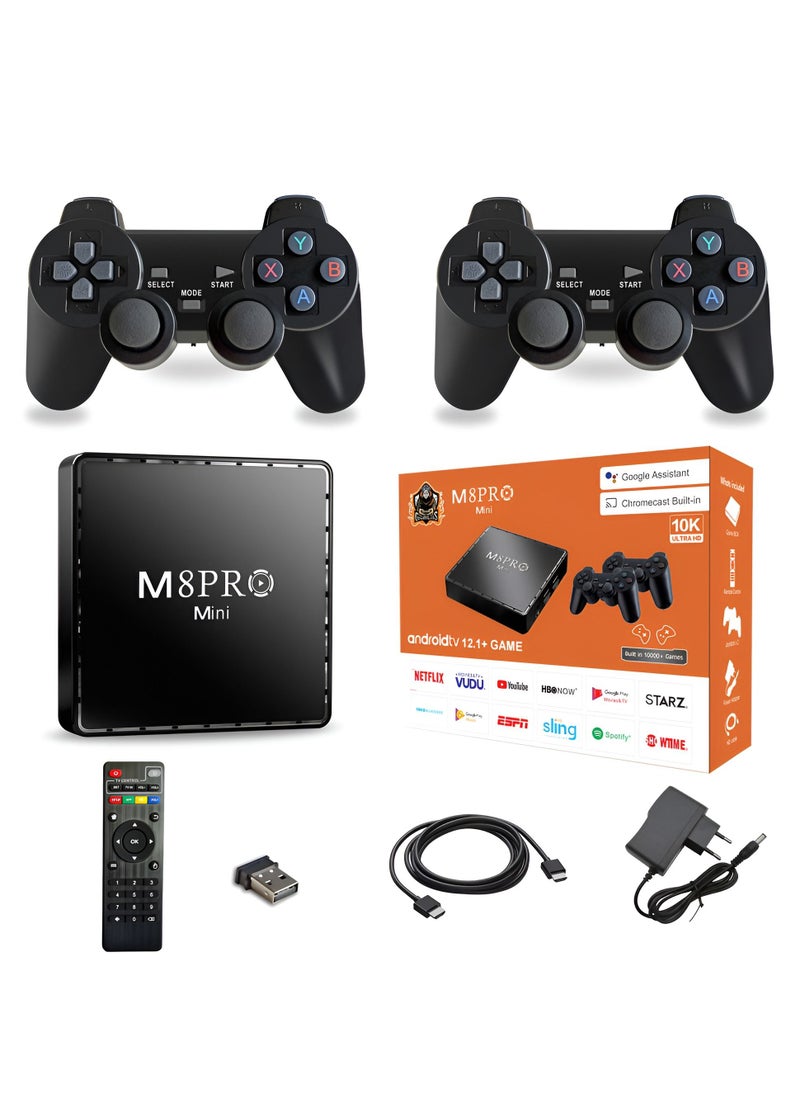 BORTONY - Retro Game Console M8 Pro Mini HD Game Box 64G Built In 10000 Games for PS1 SFC Wireless Gamepad Console for Android 12.1 TV Box - Image 1
