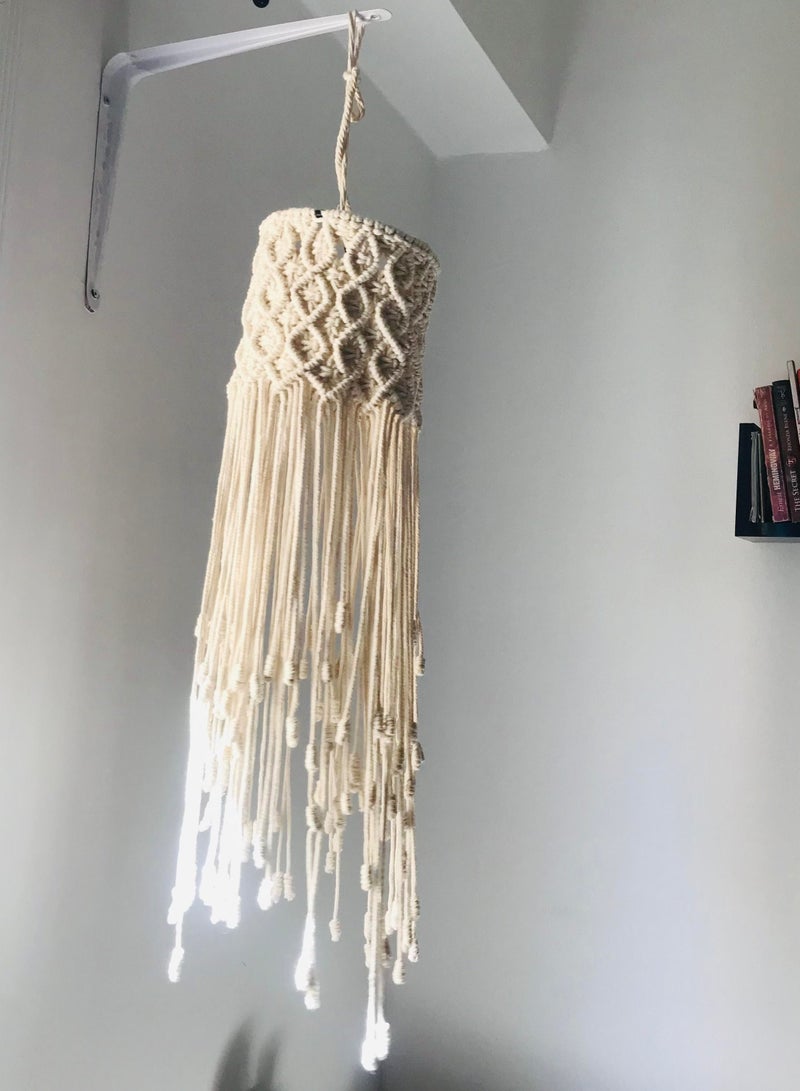 macrame sanu handmade Macrame hanging  lamp - Image 2