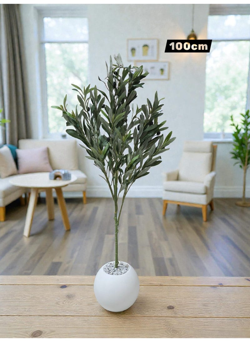 Al-Rawasem House A fruitful olive tree with a large, attractive female pot. Enjoy more elegance with sizes 180cm, 150cm, 220cm, and 100cm. - Image 5