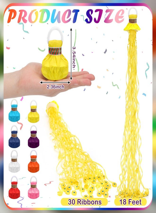 Arrowbash 48 Pcs No Mess Streamers Confetti Hand Throw Streamers Paper Crackers for New Years Wedding Opening Celebrations Birthday Retirement Engagement Graduation Party Favors Decor(Multicolor) - Image 2