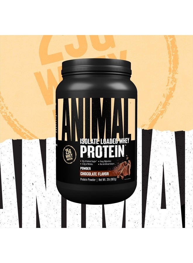 ANIMAL Whey Isolate Protein Powder - Loaded for Pre & Post Workout Muscle Builder and Recovery with Digestive Enzymes for Men & Women - 25g Protein, Great Taste, Low Sugar - Chocolate 2lbs - Image 2