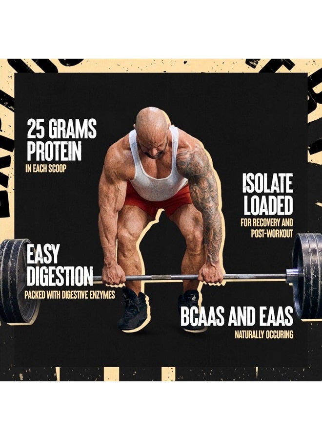 ANIMAL Whey Isolate Protein Powder - Loaded for Pre & Post Workout Muscle Builder and Recovery with Digestive Enzymes for Men & Women - 25g Protein, Great Taste, Low Sugar - Chocolate 2lbs - Image 3