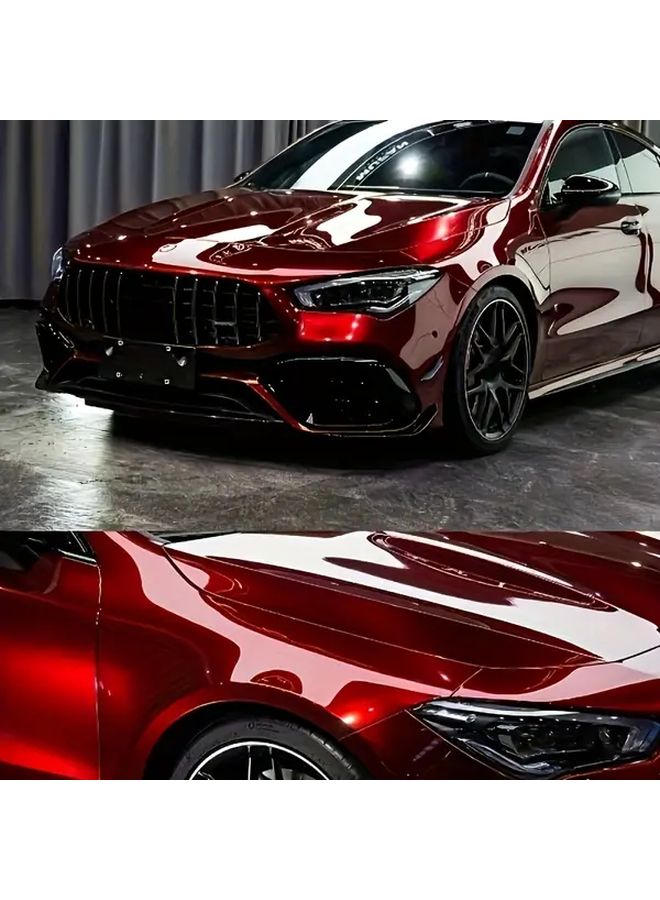 Liquid Dragon Blood Red Car Vinyl Wrap Film Glossy Metallic Finish 11 81 x19 69 Inch - Image 3