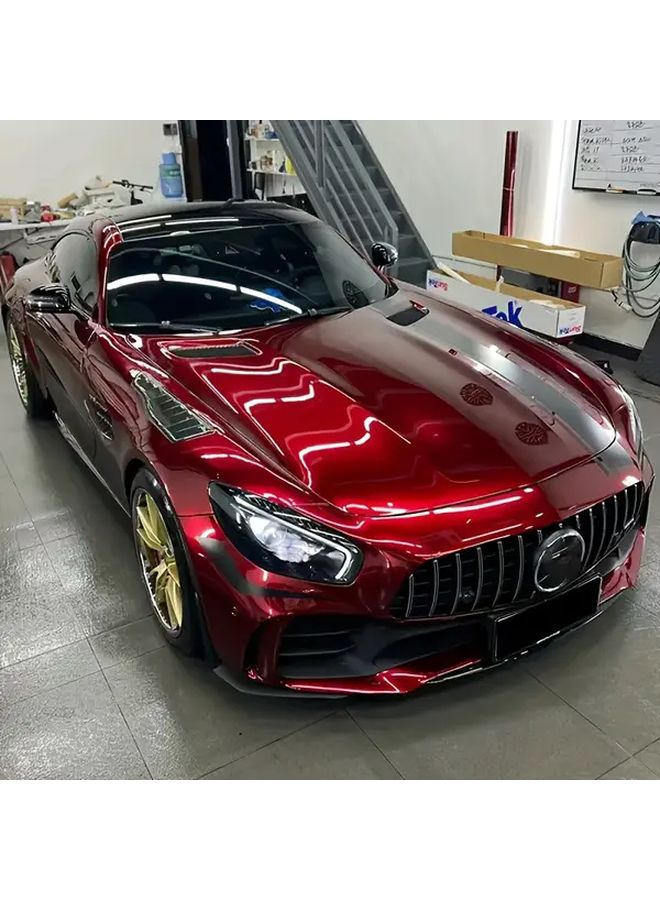 Liquid Dragon Blood Red Car Vinyl Wrap Film Glossy Metallic Finish 11 81 x19 69 Inch - Image 2