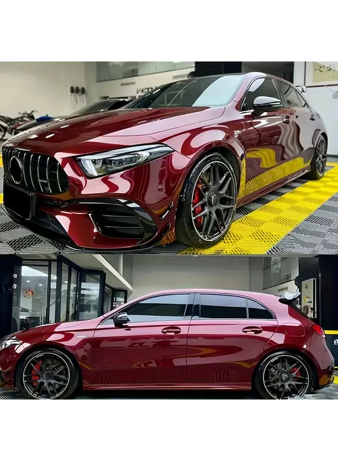 Liquid Dragon Blood Red Car Vinyl Wrap Film Glossy Metallic Finish 11 81 x19 69 Inch - Image 4
