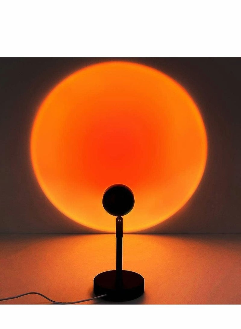 Night Light Projector Led Lamp 360 Degree Rotation Projection Romantic for Kids Adults, Sunset Home Party Living Room Bedroom Decor, Red - Image 1