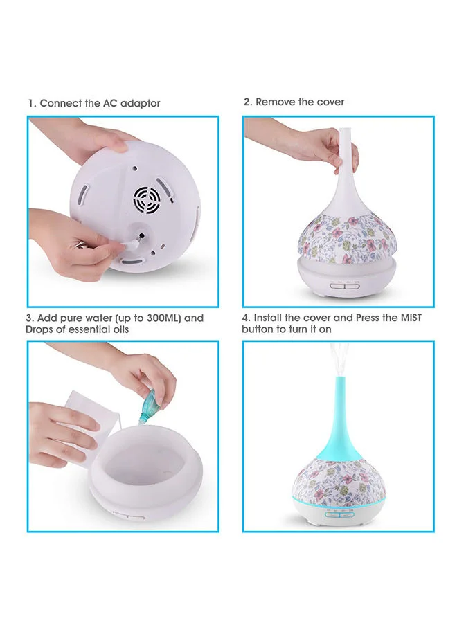 DANUBE HOME 1-Piece Assorted Aroma Electric Diffuser With Adapter 300ml
