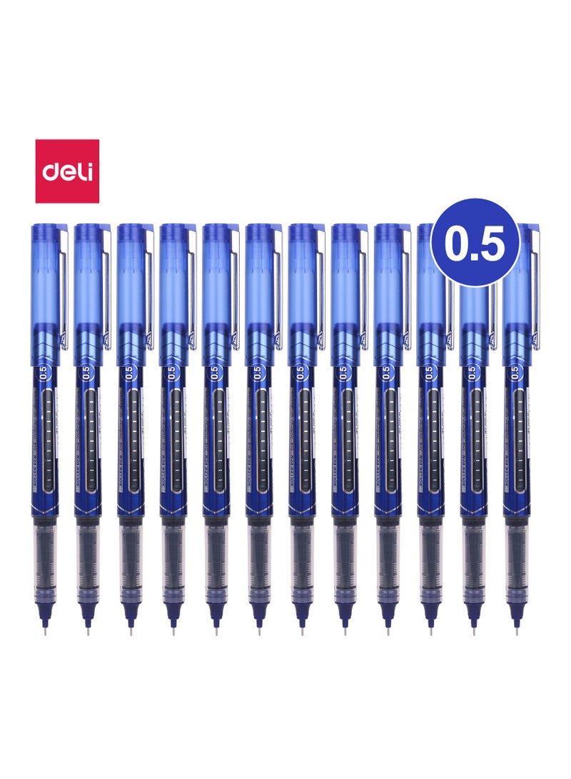 Deli Roller Pen Low Odor Ink - (12 Pcs) - Image 1