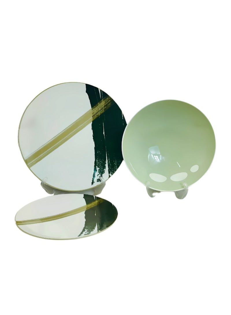 طقم عشاء بورسلين 18ق يستخدم داخل الميكرويف و غسالة الأطباق ماركة لوتس