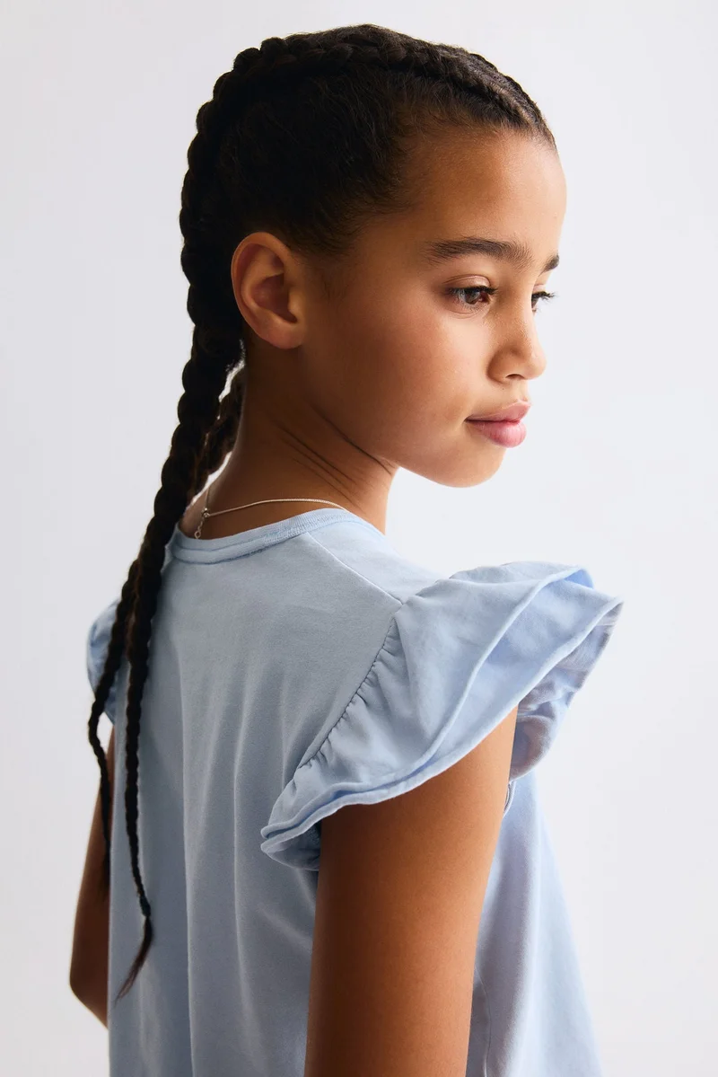 H&M Flutter-sleeved top