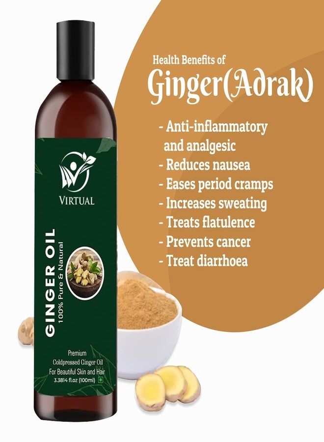 VIRTUAL Pure Ginger Bath Oil For Stronger Hair, Body Skin Care, Moisturizing Dry Skin, Cold Pressed Oil With No Mineral & Silicones - Image 5