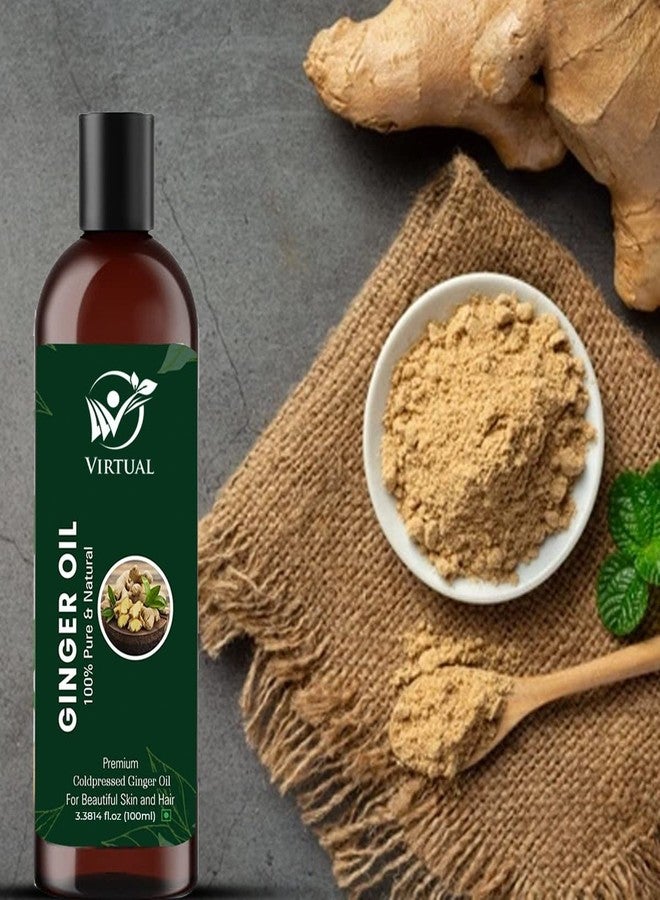 VIRTUAL Pure Ginger Bath Oil For Stronger Hair, Body Skin Care, Moisturizing Dry Skin, Cold Pressed Oil With No Mineral & Silicones - Image 2