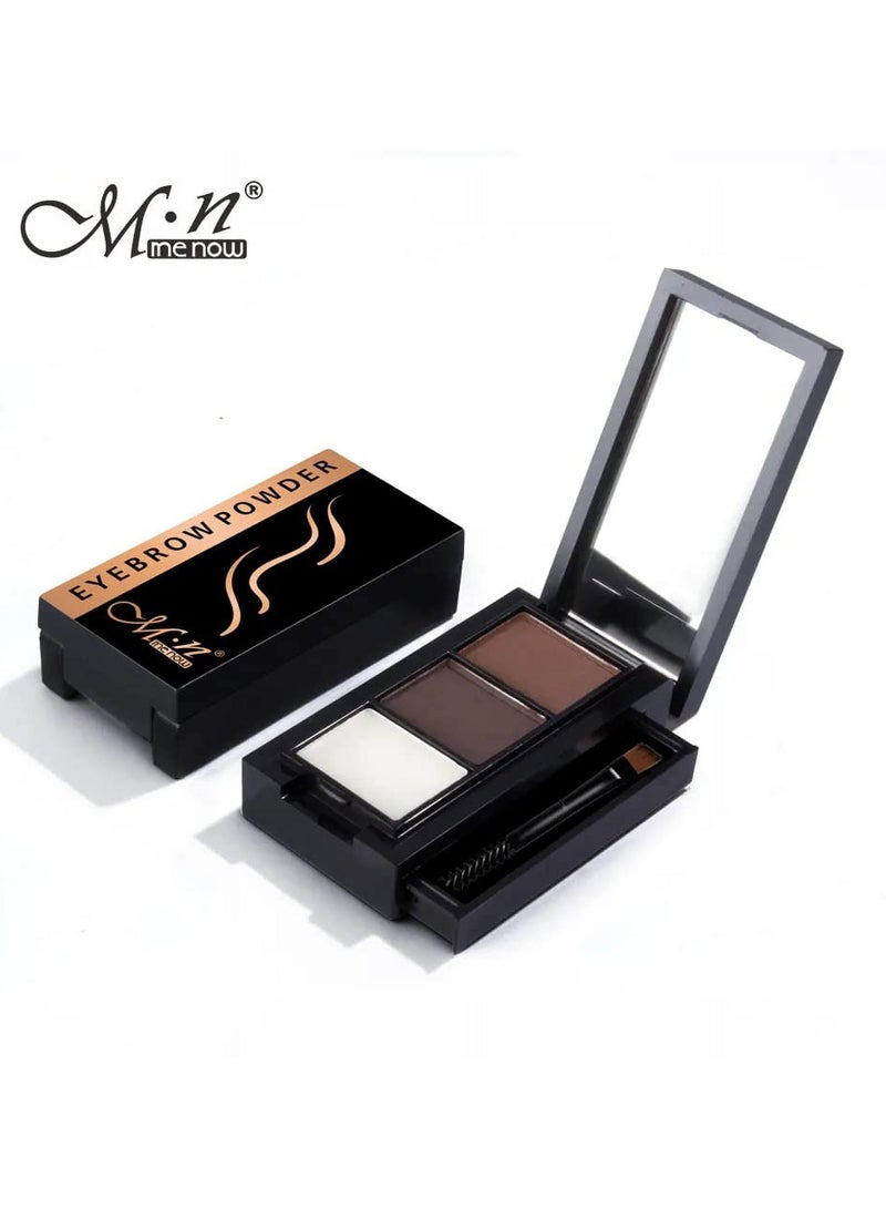 مي ناو بودرة حواجب مع شمع وفرشاة من مي ناو، بودرة حواجب احترافية متعددة الألوان تدوم طويلاً ومقاومة للماء - 04 - Image 3