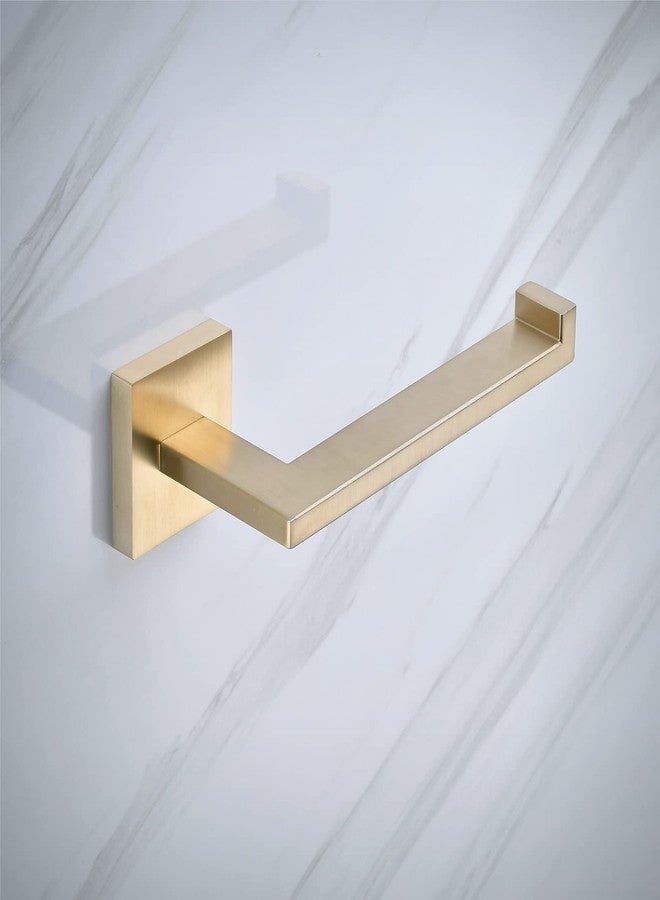 SHUNLI Brushed Gold Toilet Paper Holder Hand Towel Holder, SHUNLI Gold Bathroom Accessories Hardware Set 2 Pieces, Wall Mounted Towel Ring Towel Bar, SUS304 Stainless Steel - Image 4