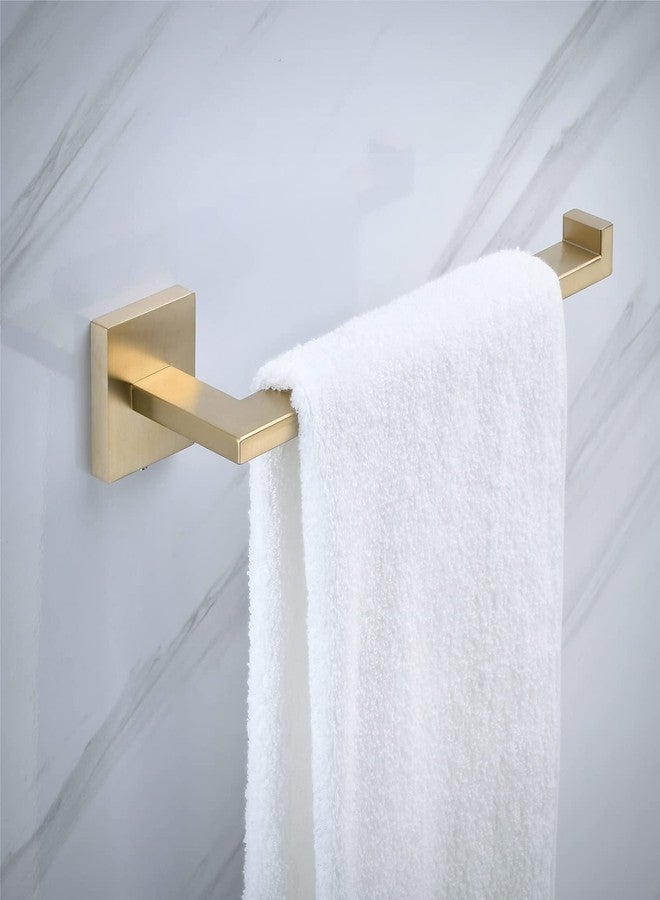 SHUNLI Brushed Gold Toilet Paper Holder Hand Towel Holder, SHUNLI Gold Bathroom Accessories Hardware Set 2 Pieces, Wall Mounted Towel Ring Towel Bar, SUS304 Stainless Steel - Image 3
