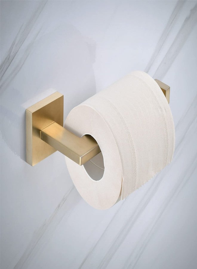 SHUNLI Brushed Gold Toilet Paper Holder Hand Towel Holder, SHUNLI Gold Bathroom Accessories Hardware Set 2 Pieces, Wall Mounted Towel Ring Towel Bar, SUS304 Stainless Steel - Image 5