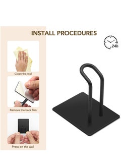 KASTWAVE Adhesive Hooks, Stainless Steel Towel Hook,Sticky Hanger for Kitchen and Door,Bathroom Wall Hooks for Hanging Towel Robe Hat Coat Key by, 4 Pcs  - Image 3
