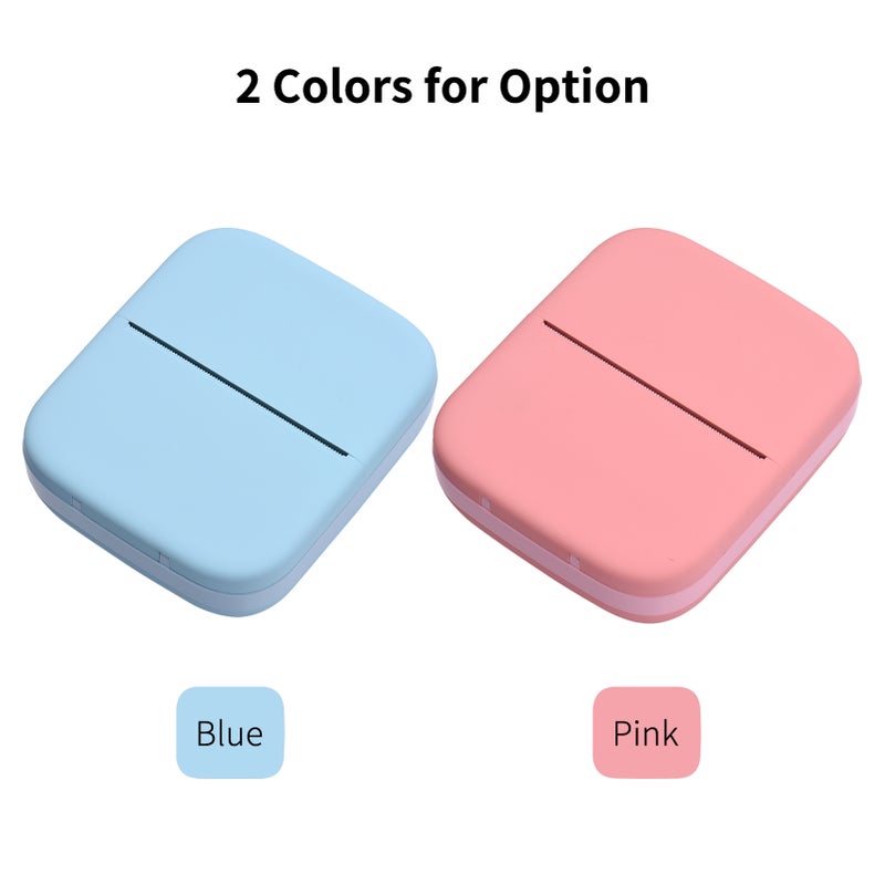 X1 Portable Mini Pocket Printer 80mm BT Wireless Thermal Photo Printer 300dpi Picture Memo Notes Lists Journal Receipt Paper Printer Sticker Inkless Printing Compatible with Android iOS for Home Office School Travel - Image 4