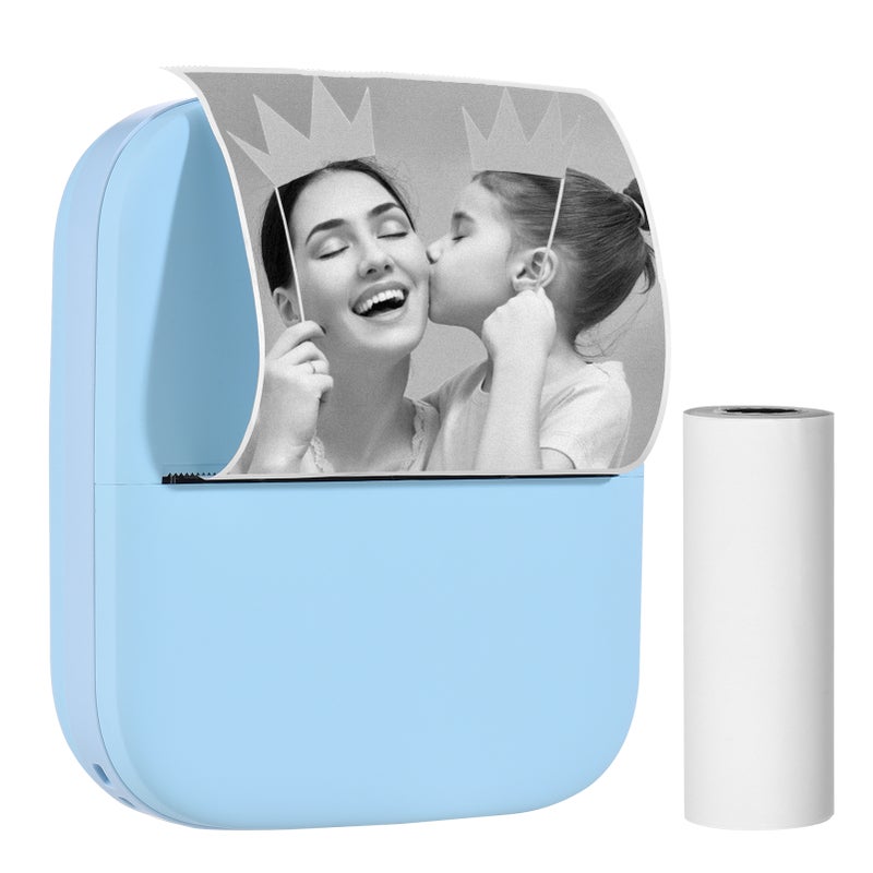 X1 Portable Mini Pocket Printer 80mm BT Wireless Thermal Photo Printer 300dpi Picture Memo Notes Lists Journal Receipt Paper Printer Sticker Inkless Printing Compatible with Android iOS for Home Office School Travel - Image 1