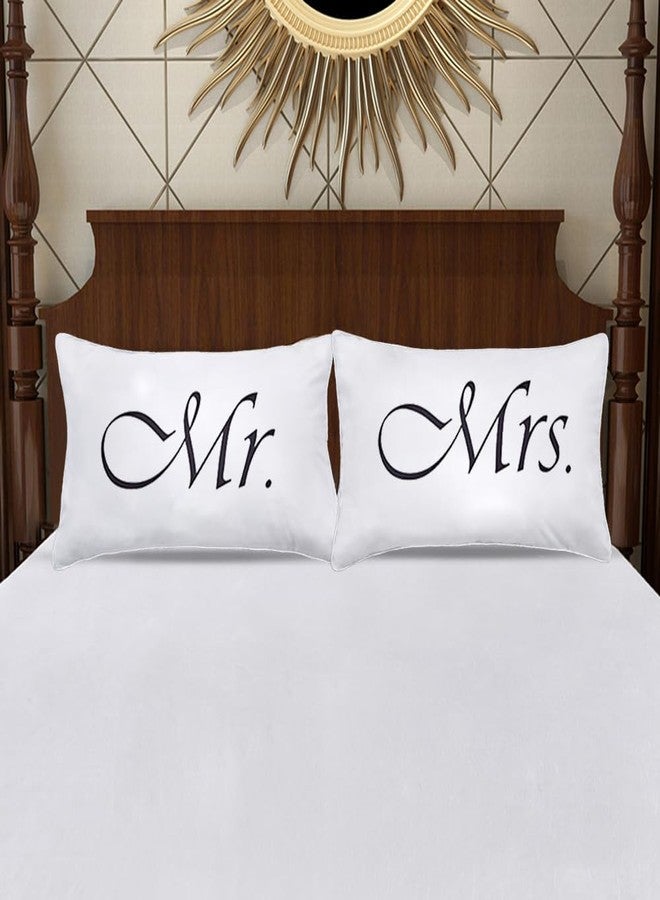DasyFly 2PCS Mr and Mrs Pillow Cases,His and Hers Couples Pillowcases,Romantic Anniversary Engagement Christmas Wedding Gifts for The Couple,Bride Shower Gifts Ideas - Image 3
