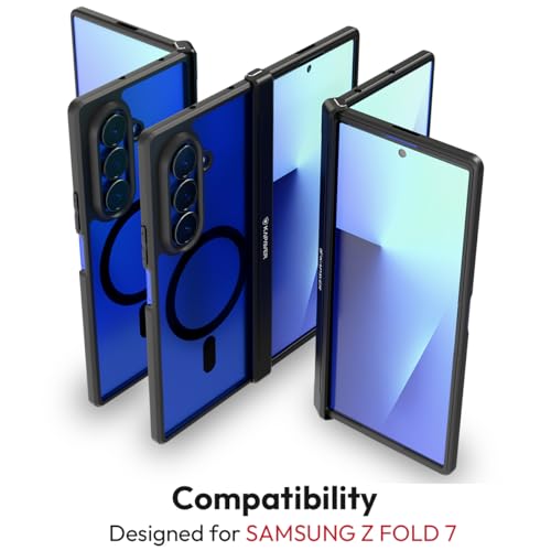 KAPAVER MAG-X Back Cover Case Compatible with MagSafe, Magnetic Case for Galaxy Z Fold 7 (Black) - Image 2