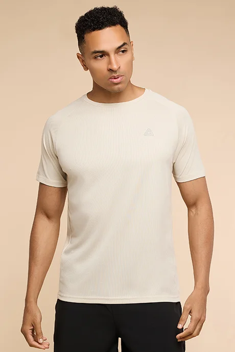 أر أند بي Logo Detail Active T-Shirt with Crew Neck and Raglan Sleeves