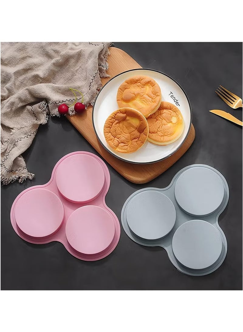 Mmmon 2Pcs Reusable Air Fryer Pan with Oil Brush, Non-Stick Air Fryer Egg Mold for Baking Hamburger Muffin Sandwiches - Image 5