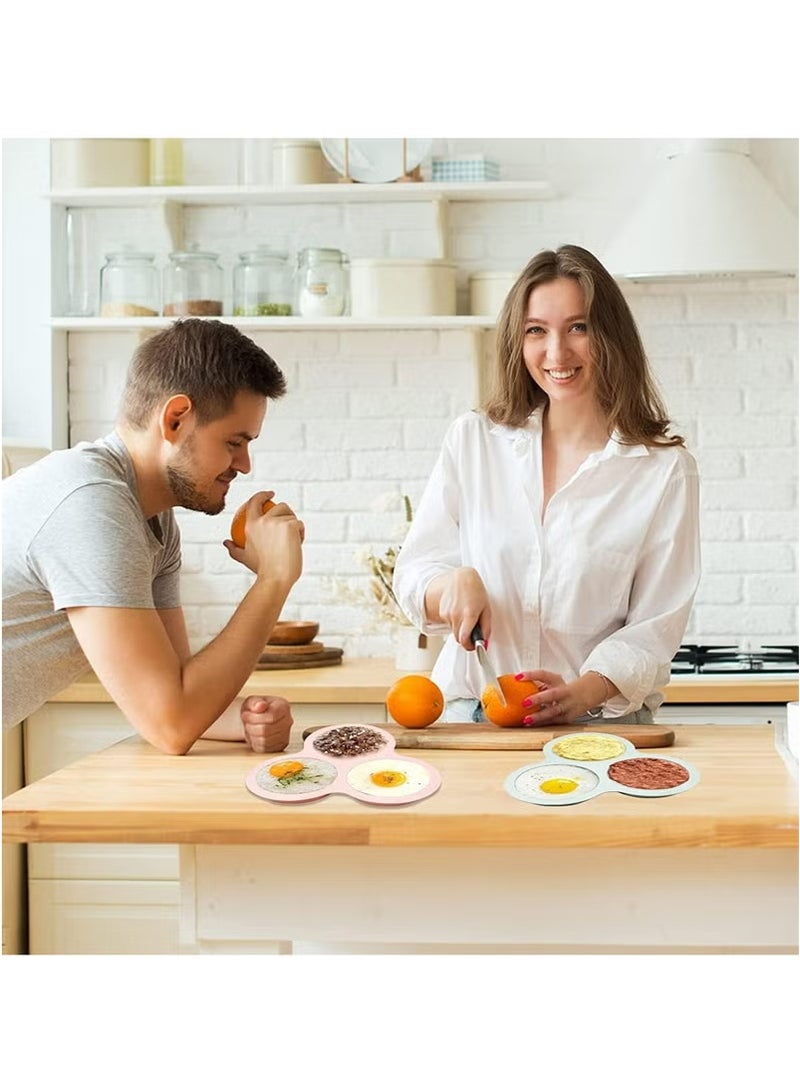 Mmmon 2Pcs Reusable Air Fryer Pan with Oil Brush, Non-Stick Air Fryer Egg Mold for Baking Hamburger Muffin Sandwiches - Image 4