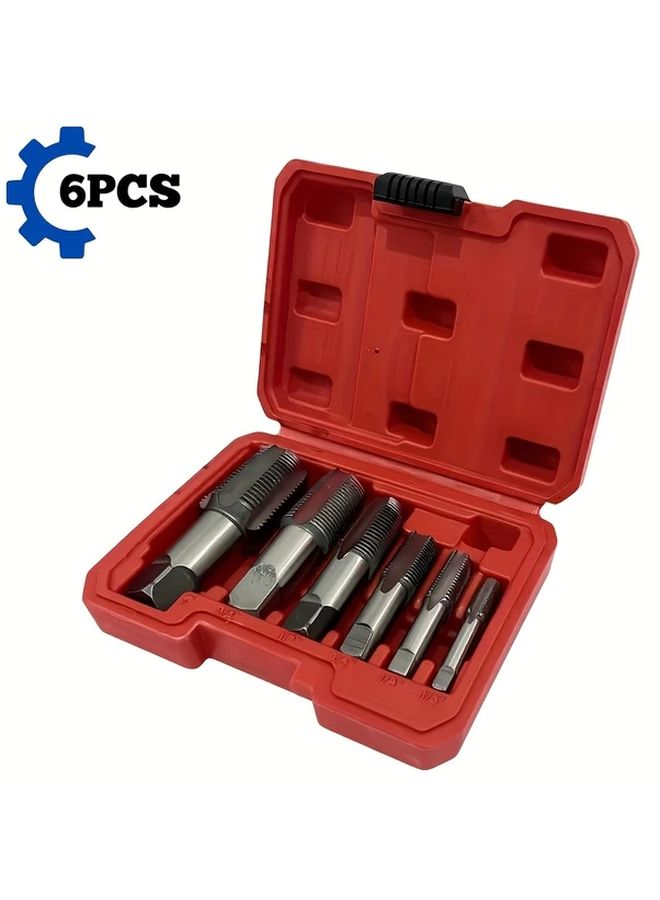 5Pcs Pipe Thread Tap Set Professional Thread Cutting Tools For Metal Alloy Bearing Wire Includes 1 1 2 3 8 1 4 1 8 And 3 4 Inch Durable Precision Thread Kit - Image 2