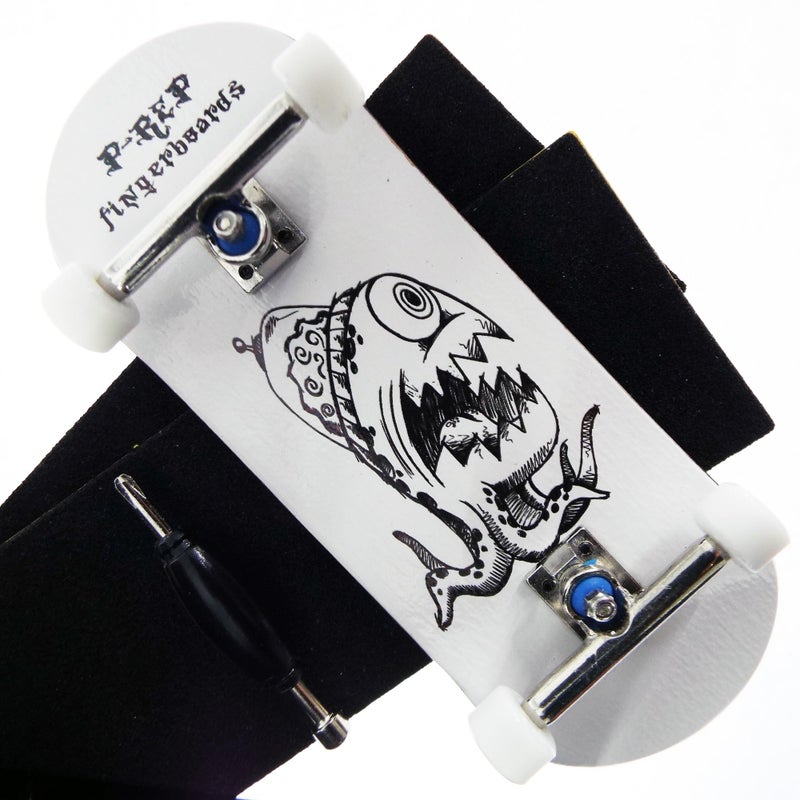 PREP V2 Pro Performance Complete Wooden Fingerboard kit with Urethane Wheels and Bushings 34mm Bandito - Image 4