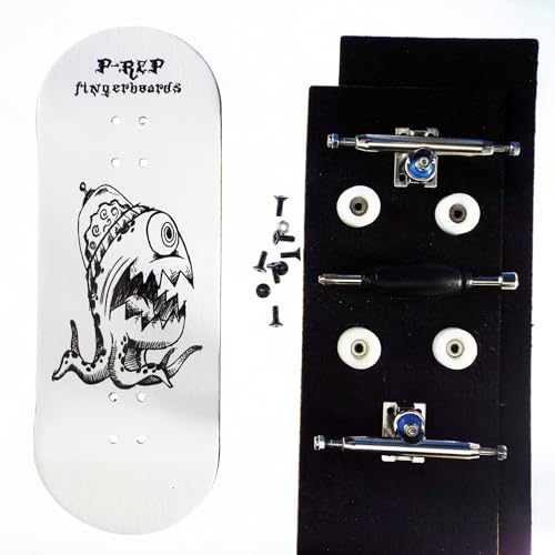 PREP V2 Pro Performance Complete Wooden Fingerboard kit with Urethane Wheels and Bushings 34mm Bandito - Image 5