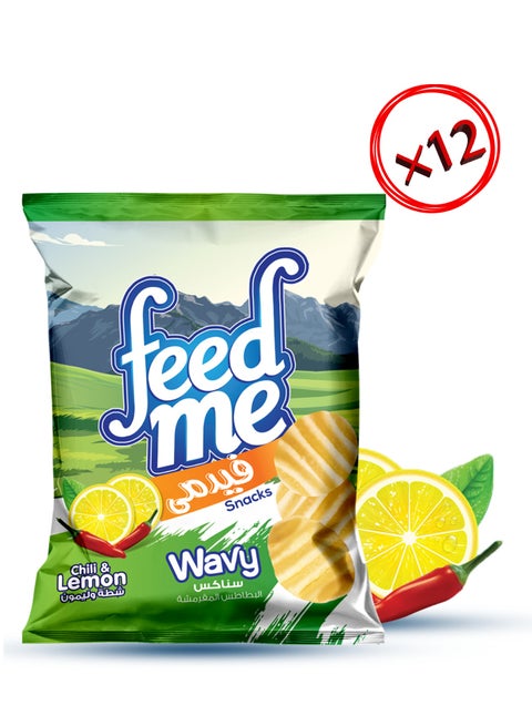 FeedMe Wavy Chili & Lemon Flavor - Pack of 12 Piece