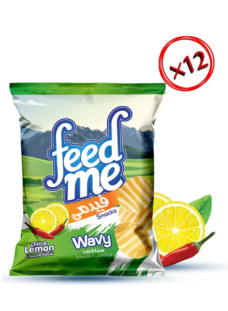 FeedMe Wavy Chili & Lemon Flavor - Pack of 12 Piece