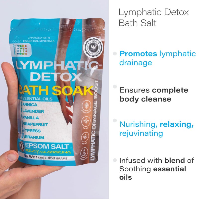Bruizex Arnica Montana Bath Salts, Espom Salt Bath Soak for Lymphatic Drainage & Body Detox, Epsom Salts for Soaking with Essential Oils, Bath Salts for Pain Relief, Swelling & Post Surgery, 1 Lb - Image 4