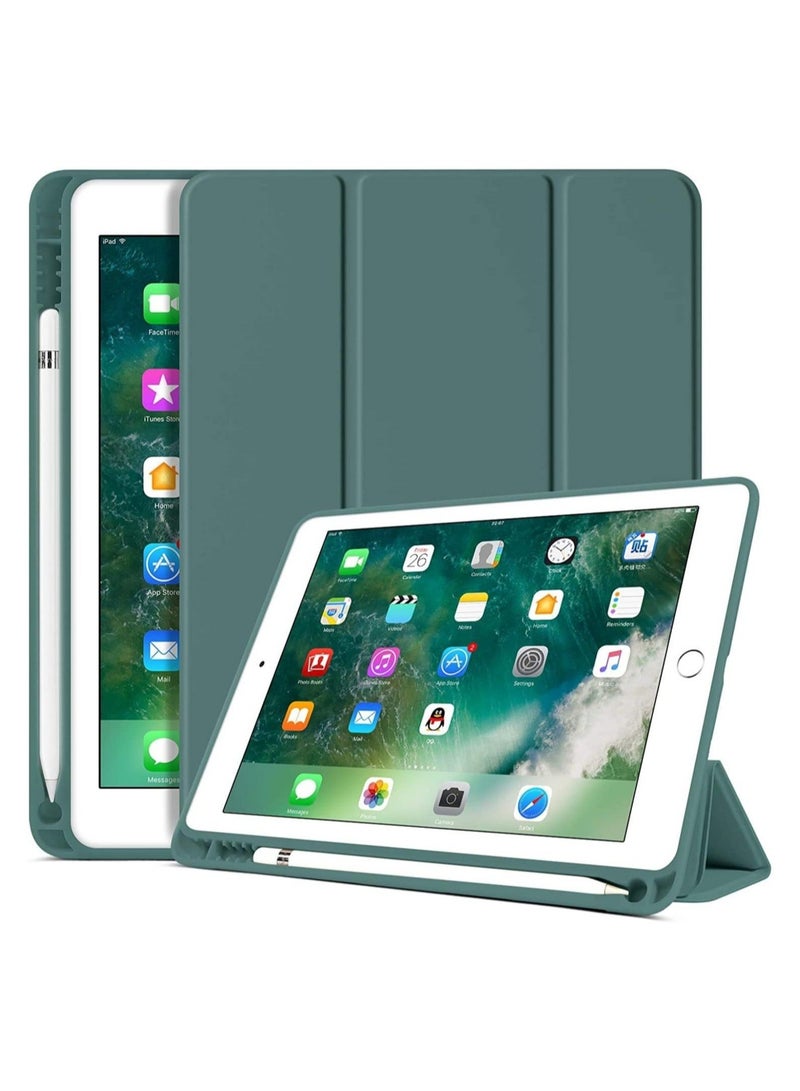 HuHa iPad 6th Generation Case, iPad 5th Generation Case with Pencil Holder, Premium Folio Folding Stand Smart Auto Wake/Sleep Case Cover for Apple iPad 9.7 Inch 2018/2017  - Image 1
