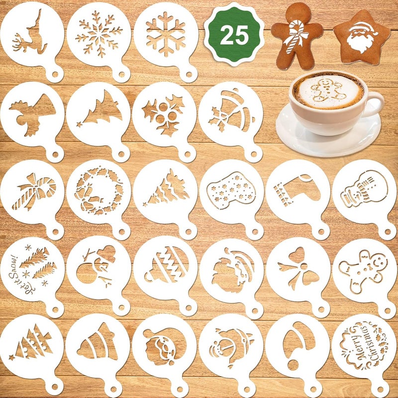 Konsait مجموعة قوالب بسكويت عيد الميلاد 25 قطعة من كونسايت لتزيين الكعك وحفلات عيد الميلاد - Image 3