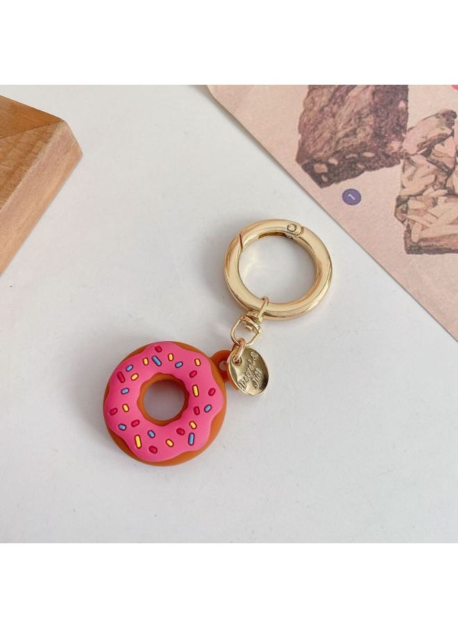 Generic - Applicable Airtag Protective Case For Apple Anti-lost Locator Protective Case Airtag Donut Silicone Protective Case Soft-Color:Rose Red-Applicable Model:For Apple AirTag Protective Case - Image 1