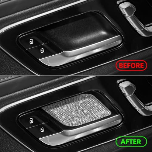 ZSJO 4PCS Car Soft Rubber Type Inner Door Handle Bowl Covers Trims Protective Sticker Compatible with New MercedesBenz CEGLCSEQEEQS 4 - Image 3