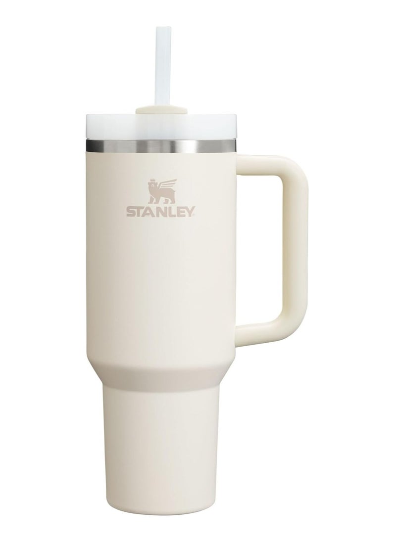 Stanley - Quencher H2.O FlowState™ 40oz Tumbler || Cream 2.0 | Stainless Steel Vacuum Insulated Travel Mug with Reusable Straw & Leakproof Lid – Keeps Drinks Cold 11H/Iced 48H/Hot 7H – Eco-Friendly Water Bottle for Coffee, Tea, Smoothies, Gym, Travel & More - Image 1