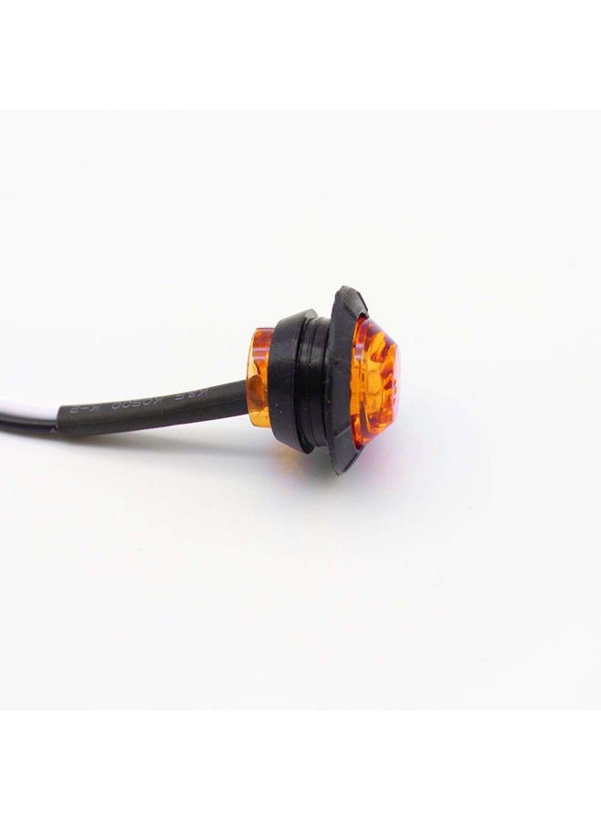 KEING Mini Small Round 3/4 Inch 12V Amber LED Button Clearance Lamp Universal Side Marker Indicator Lights Waterproof Marine Truck Trailer Bus ATV RV Lorry Van Caravan - Image 5
