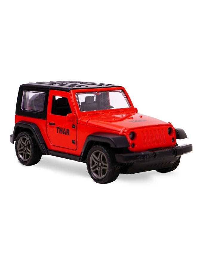 Toyshine 1:32 Scale Die Cast Thaar Model Vehicle Toy Car with Pull Back Function Along with Opening Door Feature for Kids Boy Girl 3+, Red - Image 1