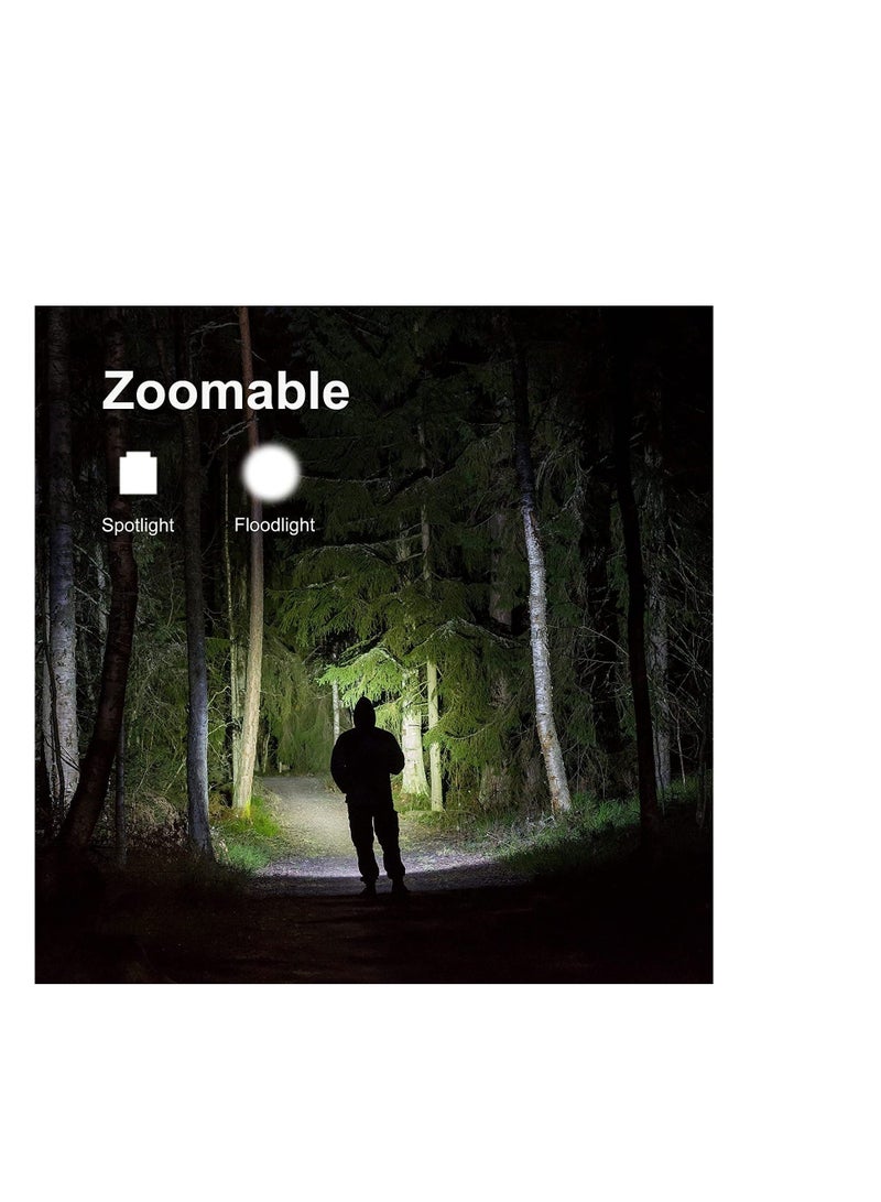 2 Pack USB Rechargeable Flashlight   Small  Bright LED Mini Flashlights, High Lumens, 4 Modes, Zoomable, The Size of Pocket Gifts for Kids - Image 2