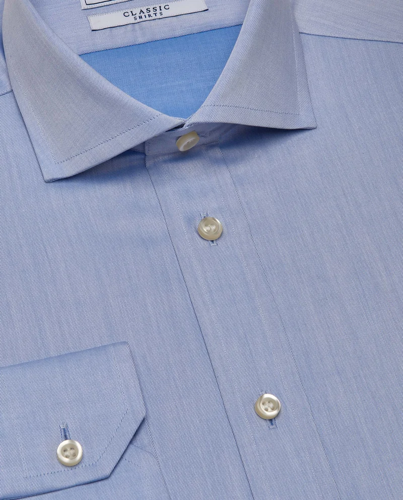 كاميتشسما قميص كلاسيكي ضيق بلون أزرق فاتح