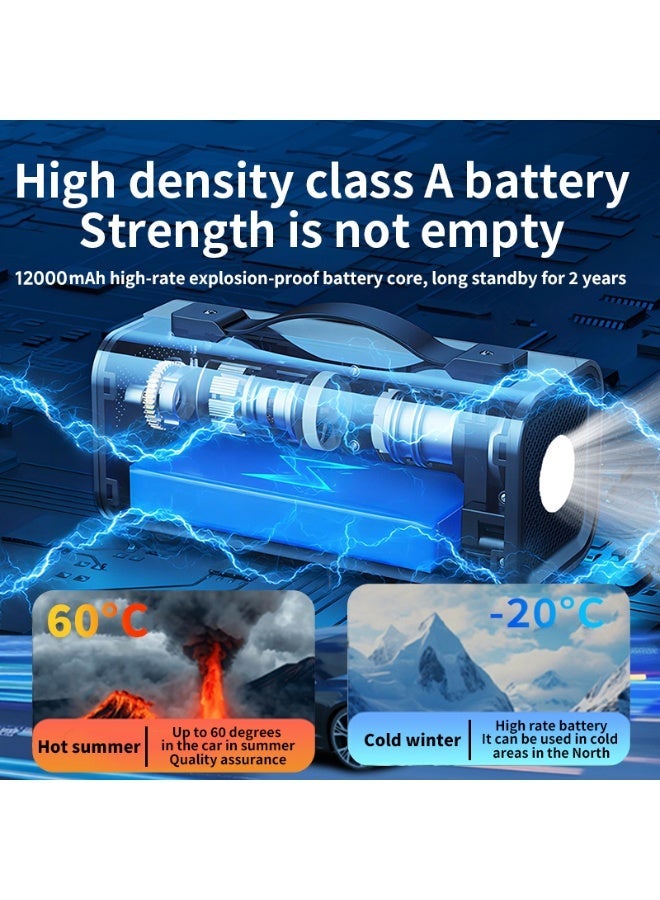 LEVORE LJS11 8-in-1 Multi-Function Car Jump Starter with Air Compressor, Tire Inflator, Vacuum Cleaner & Power Bank, Emergency LED Light, Digital Display, Portable Car Emergency Kit – Ultimate Edition - Image 4