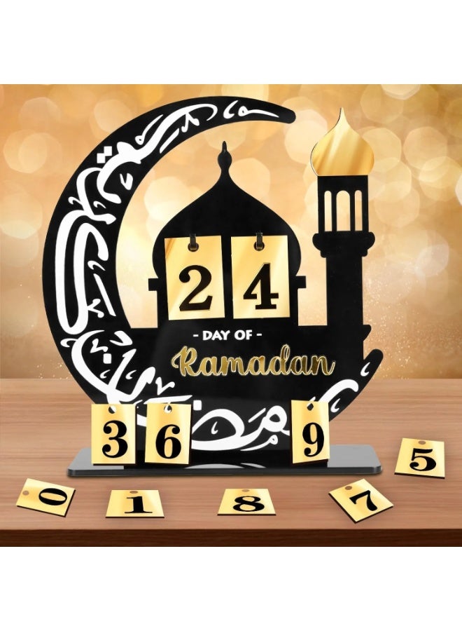 DIY Eid Mubarak Ramadan Acrylic Countdown Calendar Home Decor Ornament - Image 4