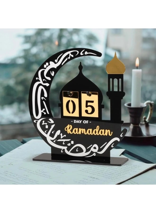 DIY Eid Mubarak Ramadan Acrylic Countdown Calendar Home Decor Ornament - Image 3
